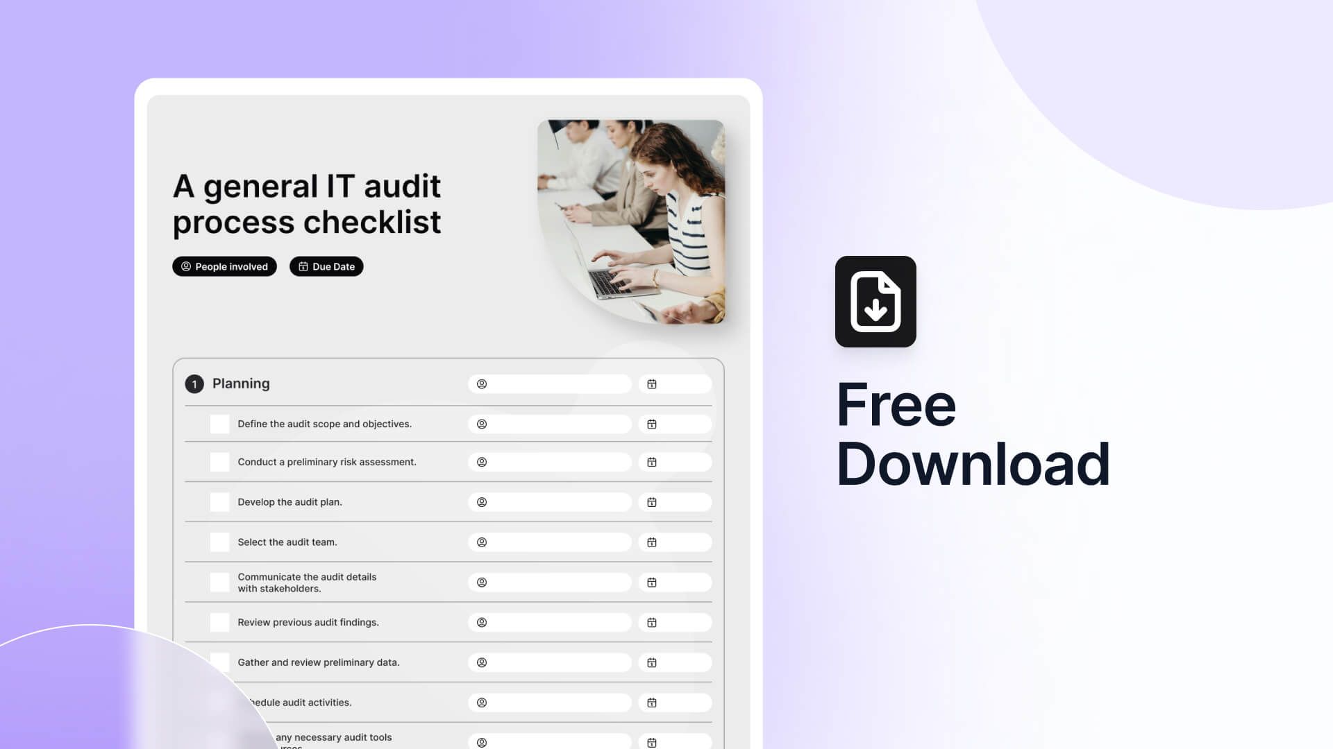 Descarga tu checklist de auditoría informática