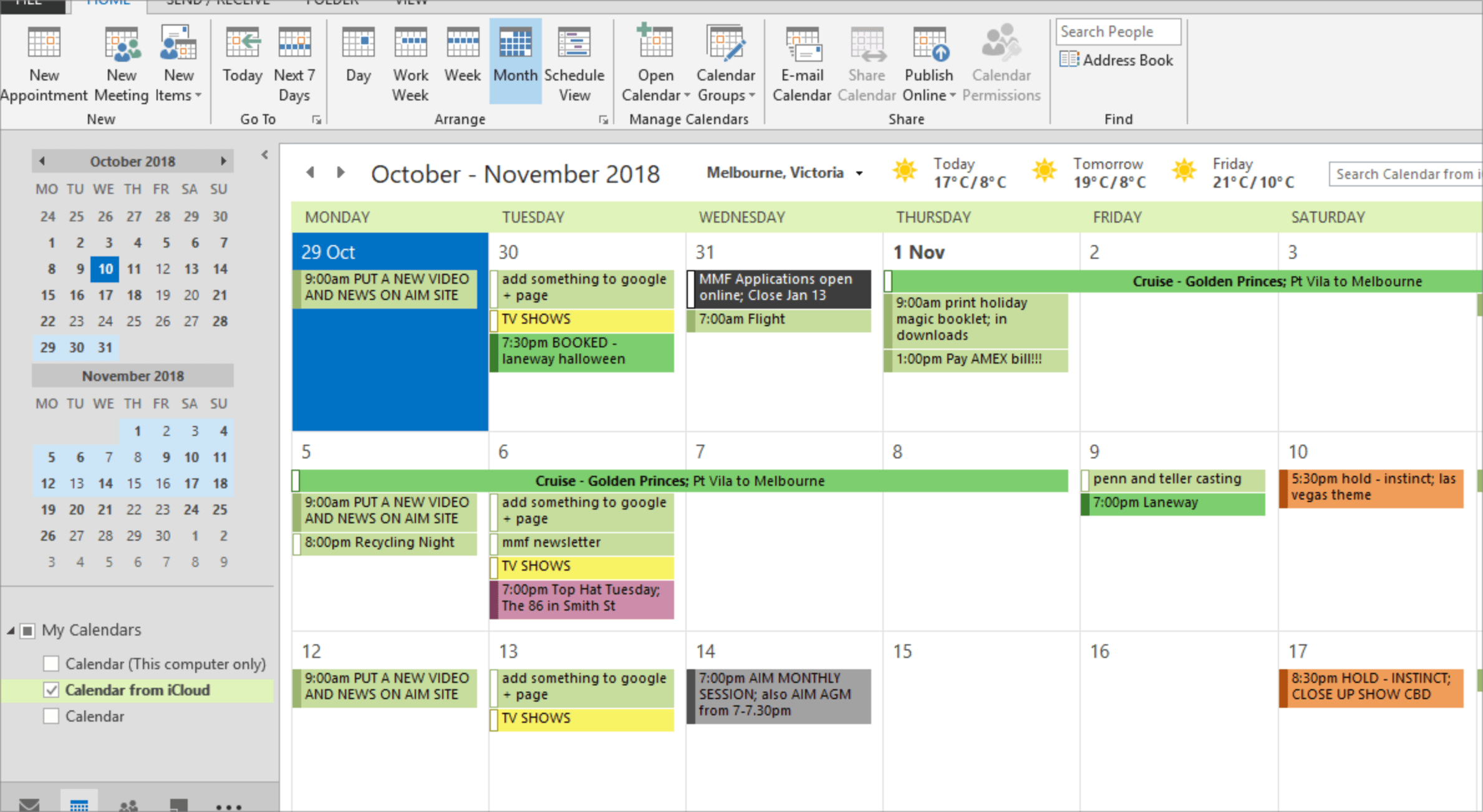 Outlook Calendar